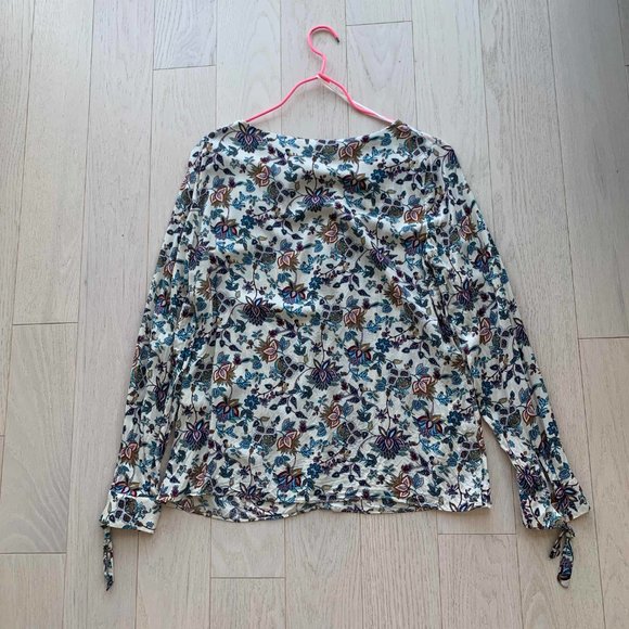Zara Trafaluc Floral Blouse with Cutout - Medium - Picture 3 of 4